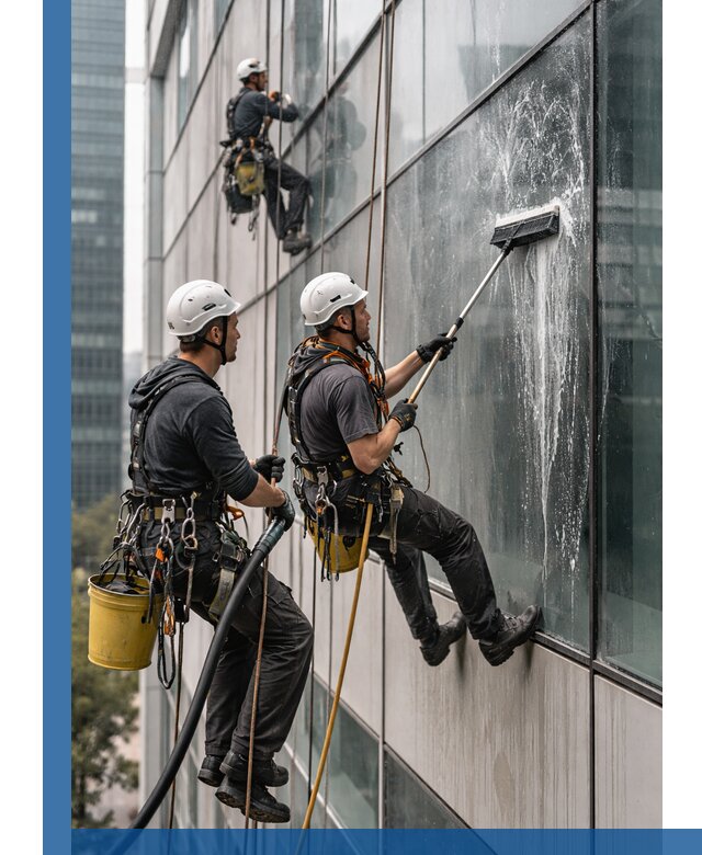 Профессиональная высотная мойка фасадов зданий в Волгограде