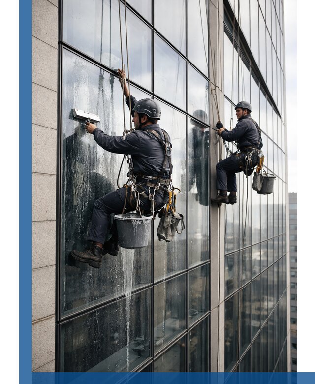 Профессиональная мойка стеклянных фасадов зданий в Волгограде