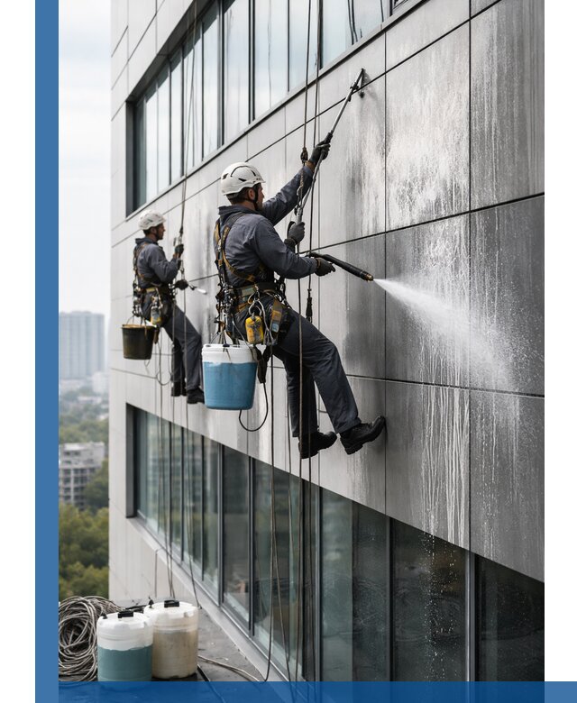 Профессиональная мойка вентилируемых фасадов в Волгограде