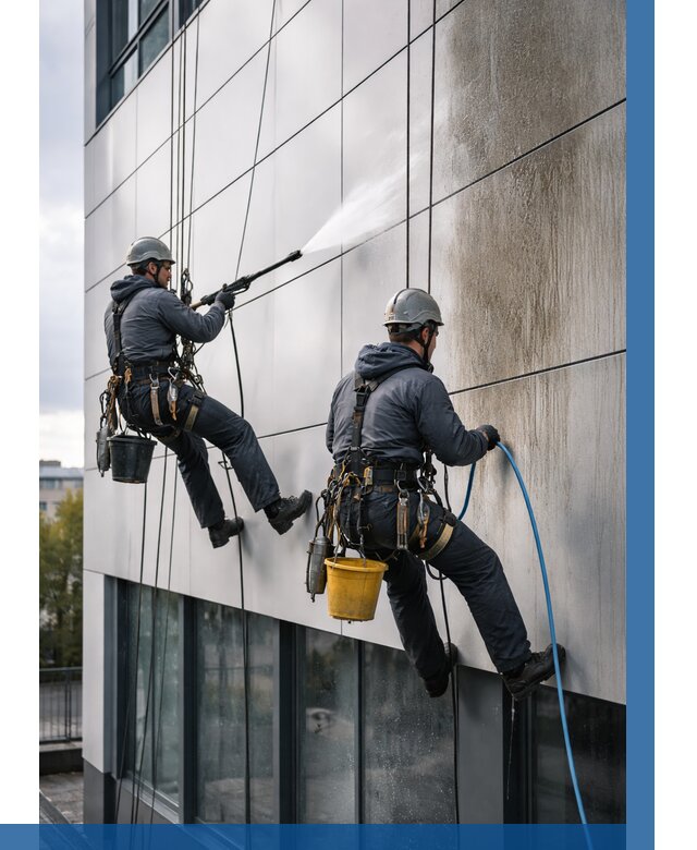 Мойка фасада из композита в Волгограде по цене от 312 р. | ВЫСОТНИК-Влг