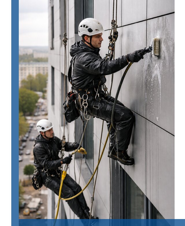 Профессиональная мойка фасада из композита в Волгограде
