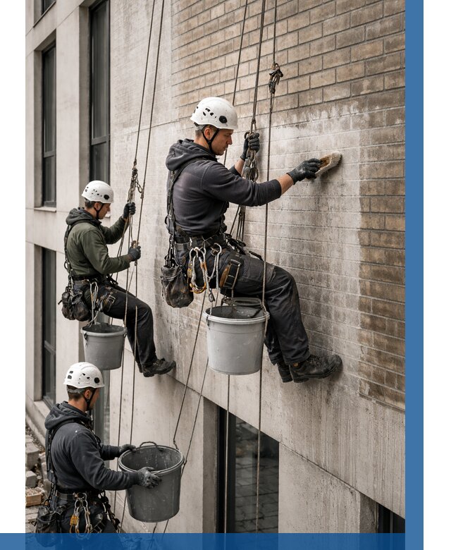 Удаление высолов с фасада в Волгограде от 260 р. | ВЫСОТНИК-Влг