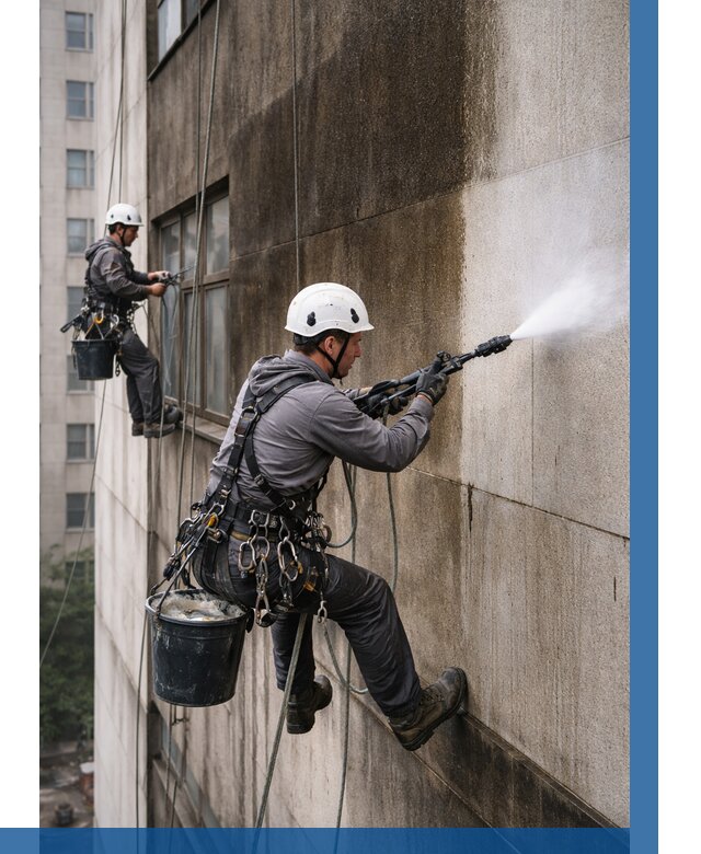 Очистка фасада от копоти в Волгограде от 260 р. | ВЫСОТНИК-Влг