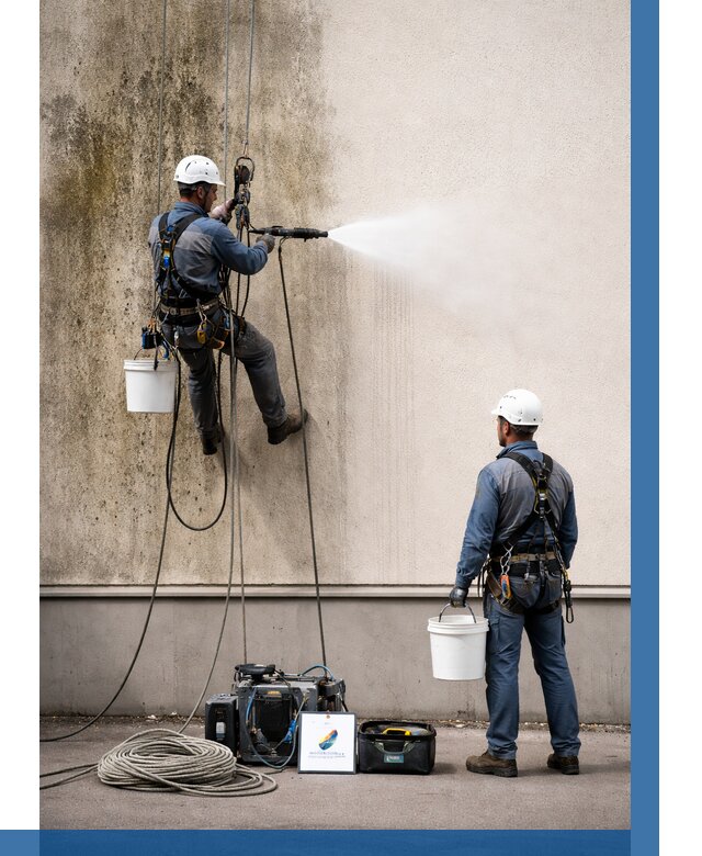 Очистка фасада от плесени в Волгограде от 312 р. | ВЫСОТНИК-Влг