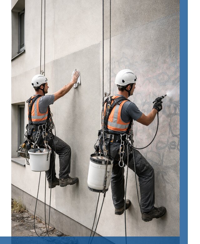 Антиграффити покрытие фасада в Волгограде от 623 р. | ВЫСОТНИК-Влг