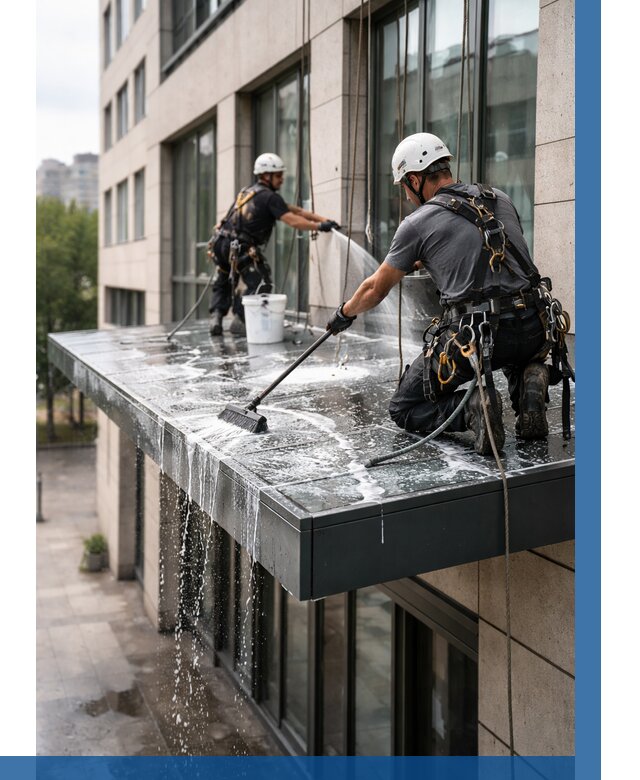 Мойка козырьков и навесов в Волгограде от 3637 р. | ВЫСОТНИК-Влг