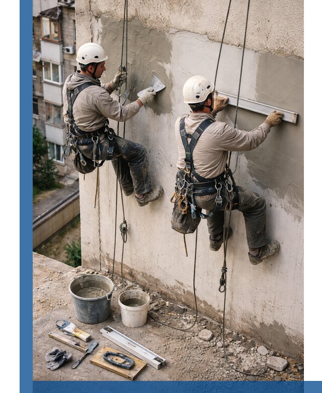 Комплексный ремонт штукатурного фасада с гарантией в Волгограде