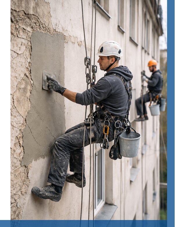 Восстановление штукатурки фасада в Волгограде от 1247 р. | ВЫСОТНИК-Влг