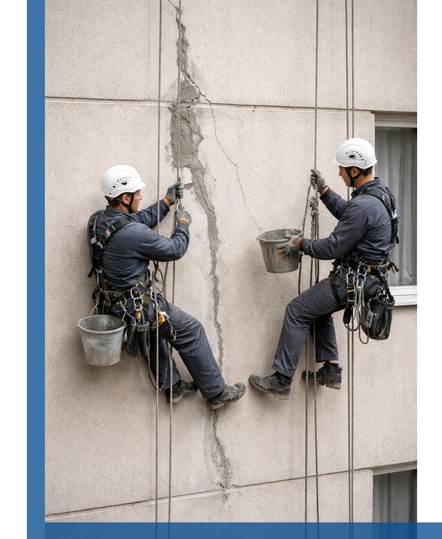 Заделка трещин на фасаде в Волгограде с гарантийным ремонтом