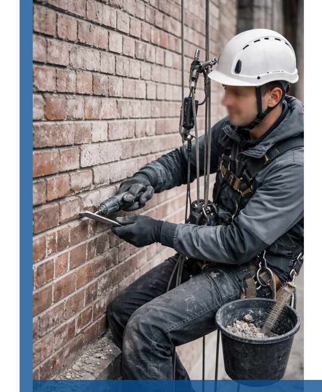 Расшивка кирпичных швов фасадов и стен, ремонт в Волгограде