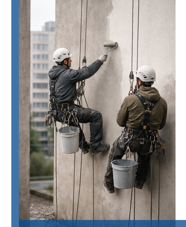 Покраска фасадов высотными альпинистами в Волгограде с гарантией