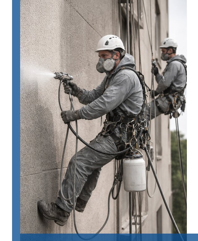 Безвоздушная покраска фасадов зданий в Волгограде профессионально