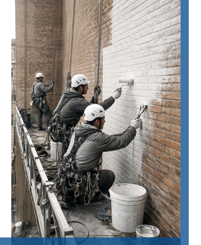 Покраска кирпичного фасада в Волгограде от 364 р. | ВЫСОТНИК-Влг