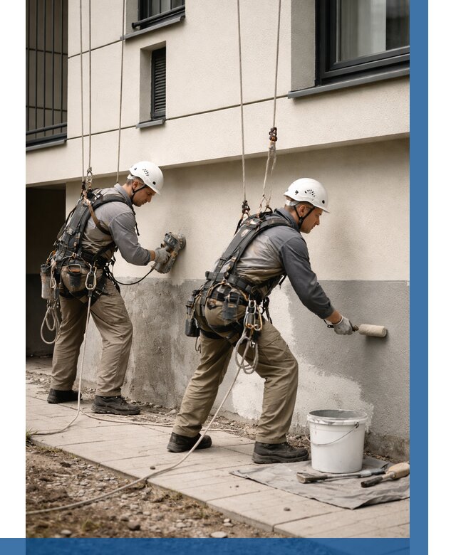 Окраска цоколя здания в Волгограде от 468 р. под ключ | ВЫСОТНИК-Влг