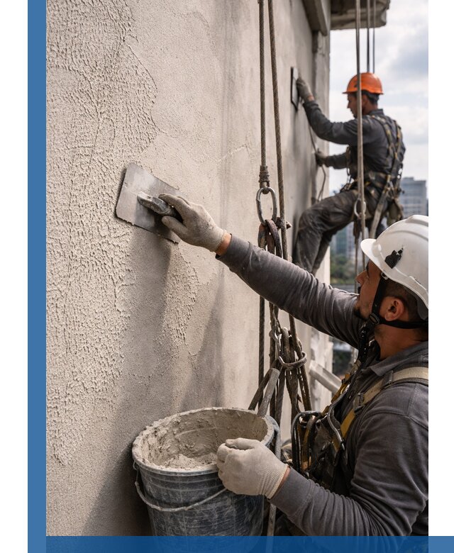 Декоративная штукатурка фасада с утеплением и защитой в Волгограде