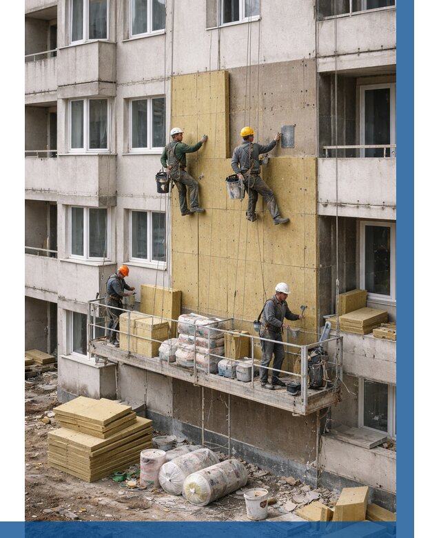 Утепление фасада минватой в Волгограде от 1559 р. | ВЫСОТНИК-Влг