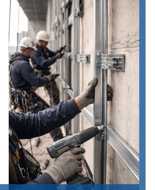 Монтаж подсистемы вентфасада в Волгограде от 883 р. | ВЫСОТНИК-Влг