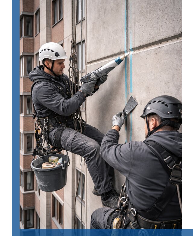 Вторичная герметизация швов фасада и кровли в Волгограде