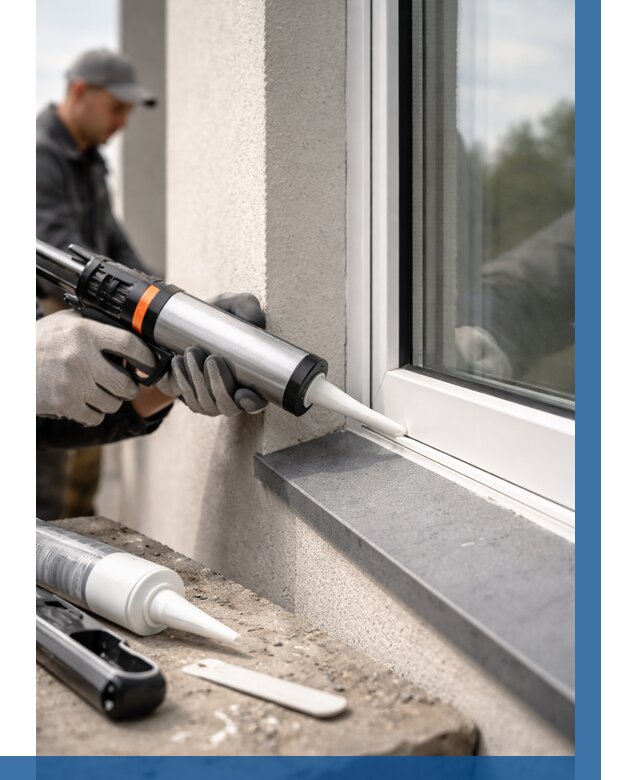 Герметизация монтажных швов окон в Волгограде от 675 р. | ВЫСОТНИК-Влг