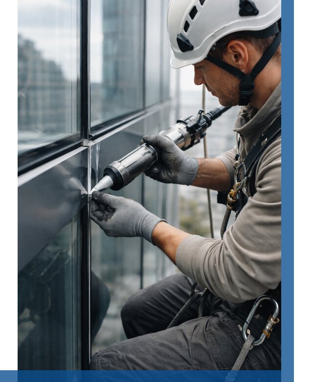 Герметизация стыков витража в Волгограде от 1247 р. | ВЫСОТНИК-Влг