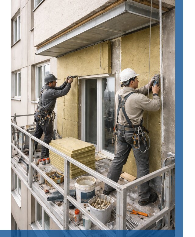 Утепление балкона снаружи в Волгограде от 1663 р. под ключ ВЫСОТНИК-Влг