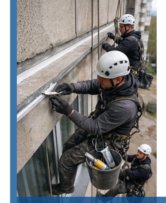 Герметизация примыкания балкона в Волгограде под ключ с гарантией