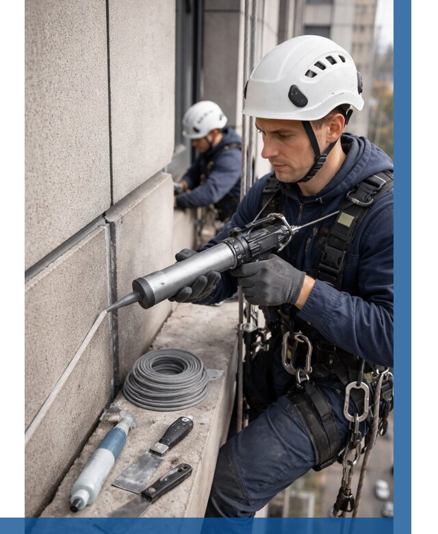 Герметизация деформационных швов фасада в Волгограде от 727 | ВЫСОТНИК-Влг