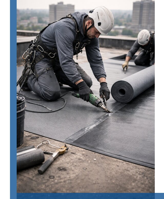 Ремонт мягкой кровли в Волгограде с выездом промальпинистов