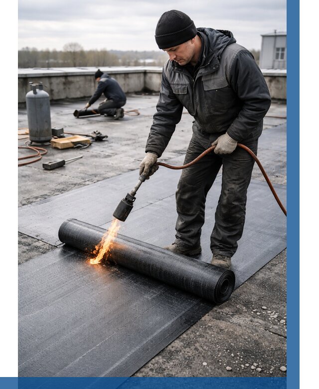 Ремонт наплавляемой кровли в Волгограде от 727 р. | ВЫСОТНИК-Влг