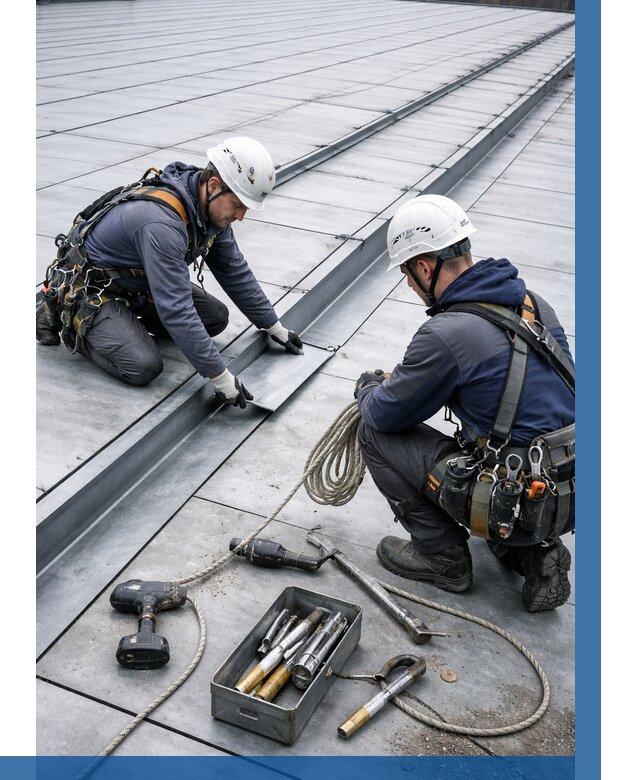 Ремонт фальцевой кровли в Волгограде от 727 р. | ВЫСОТНИК-Влг