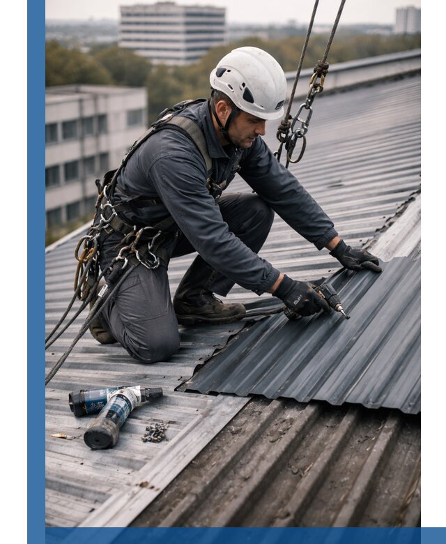 Ремонт профнастила на кровле в Волгограде, работы под ключ