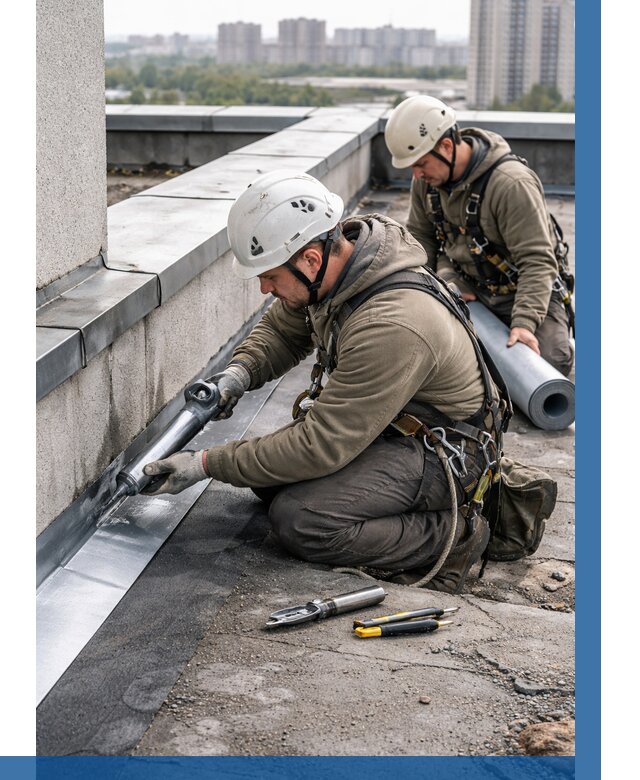 Ремонт кровельных примыканий в Волгограде от 1247 р. | ВЫСОТНИК-Влг