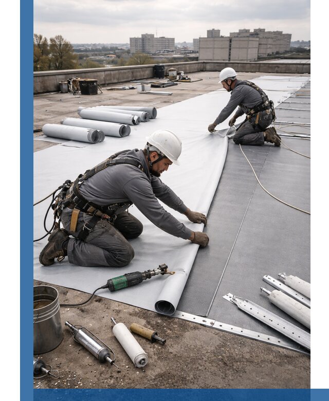 Монтаж мембранной кровли в Волгограде для промышленных зданий