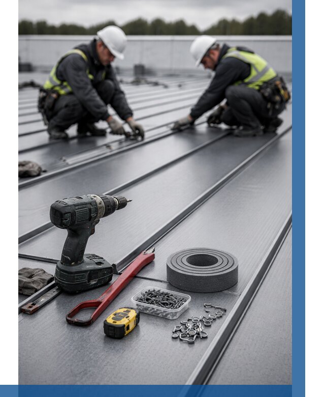 Монтаж фальцевой кровли в Волгограде от 1870 р. | ВЫСОТНИК-Влг