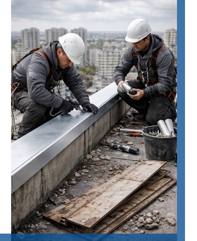 Замена парапетных крышек под ключ в Волгограде от 1247 р. | ВЫСОТНИК-Влг