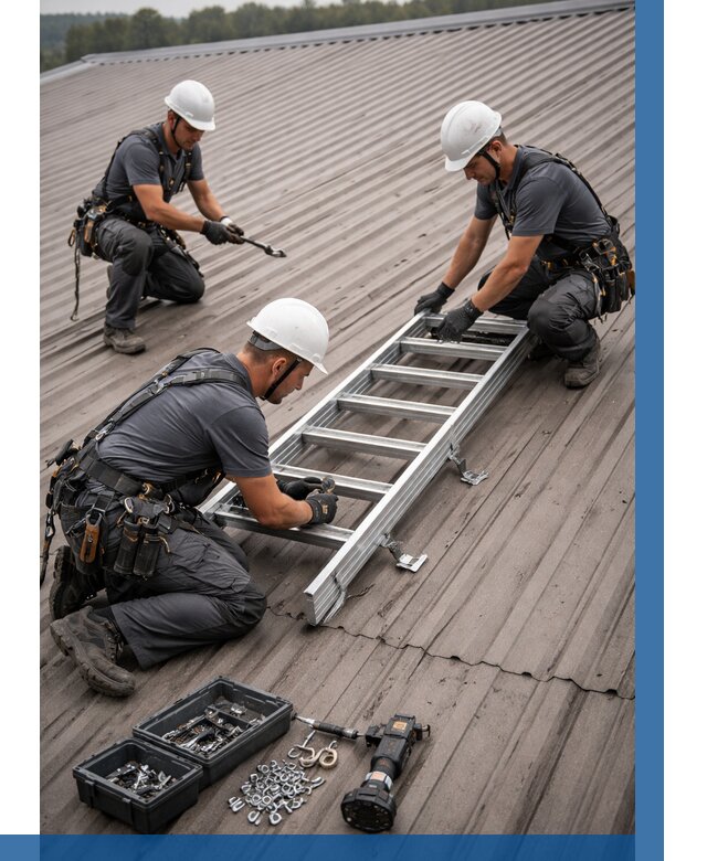 Монтаж кровельной лестницы в Волгограде от 4676 р. | ВЫСОТНИК-Влг