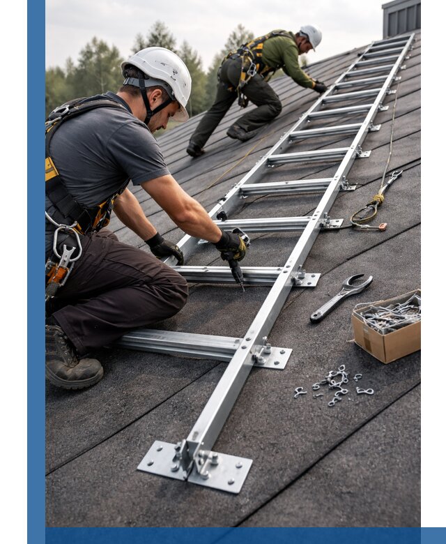 Профессиональный монтаж кровельной лестницы в Волгограде под ключ