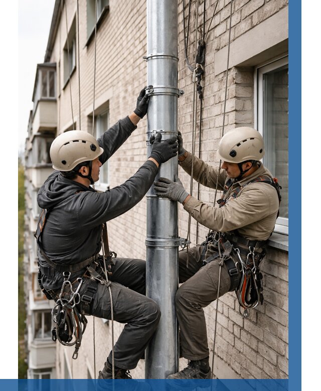 Замена водосточных труб в Волгограде от 6754 р. | ВЫСОТНИК-Влг