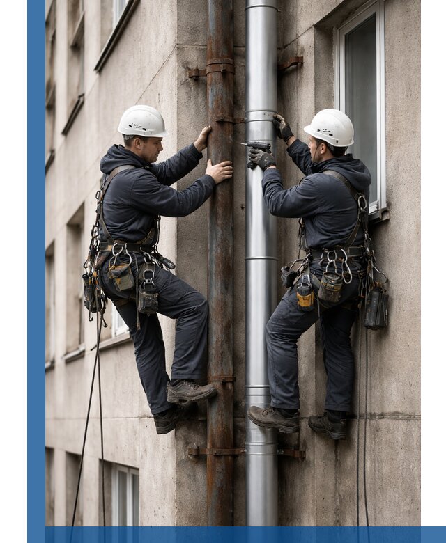 Замена водосточных труб в Волгограде: монтаж и демонтаж под ключ