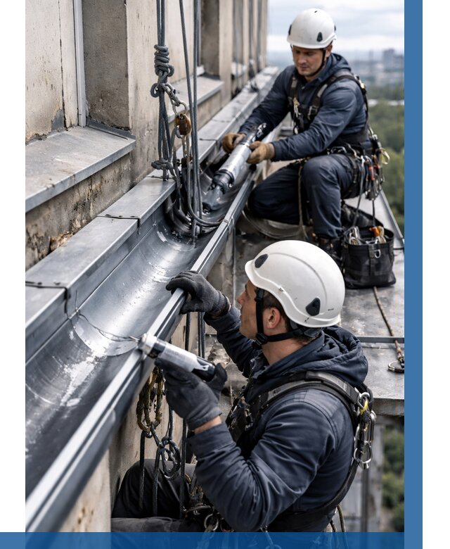 Ремонт водосточных желобов в Волгограде от 6754 р. | ВЫСОТНИК-Влг