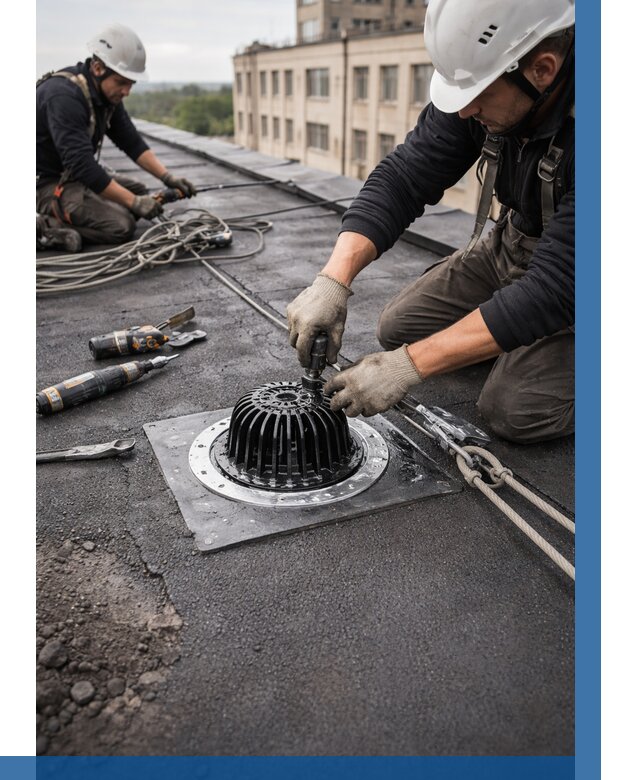 Установка водосточных воронок в Волгограде цена от 3637 р. | ВЫСОТНИК-Влг