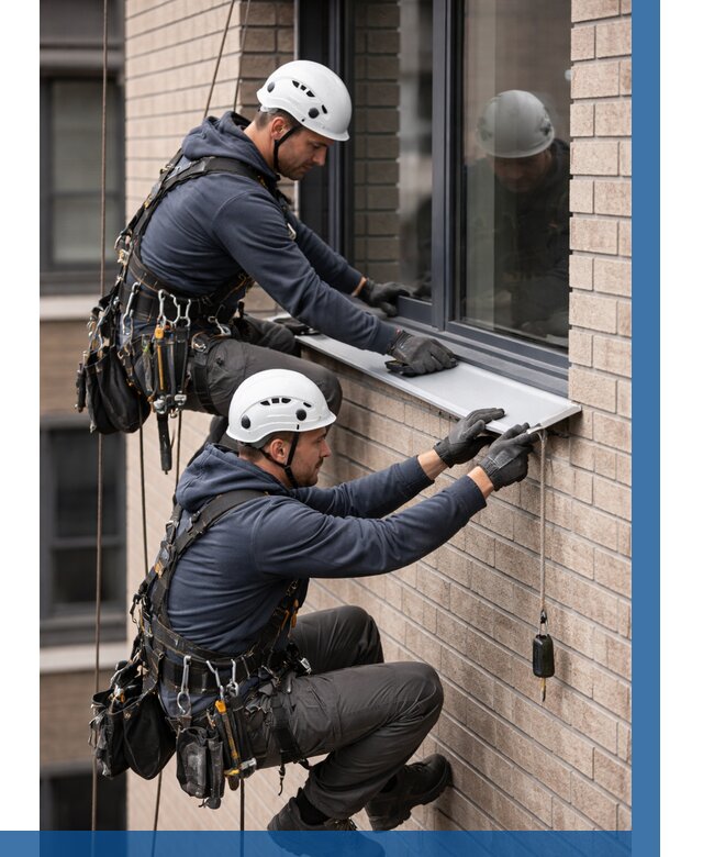 Монтаж оконных отливов под ключ в Волгограде от 3637 р. | ВЫСОТНИК-Влг