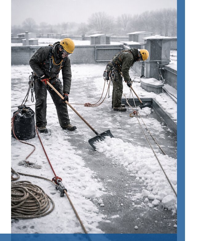 Очистка крыши от снега в Волгограде от 7793 р. | ВЫСОТНИК-Влг