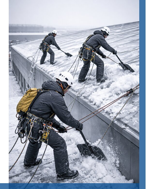 Очистка навесов от снега в Волгограде от 4676 р. | ВЫСОТНИК-Влг