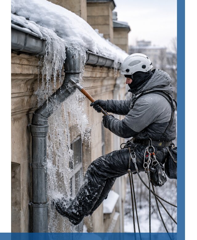 Очистка водостоков от льда в Волгограде от 3637 р. | ВЫСОТНИК-Влг