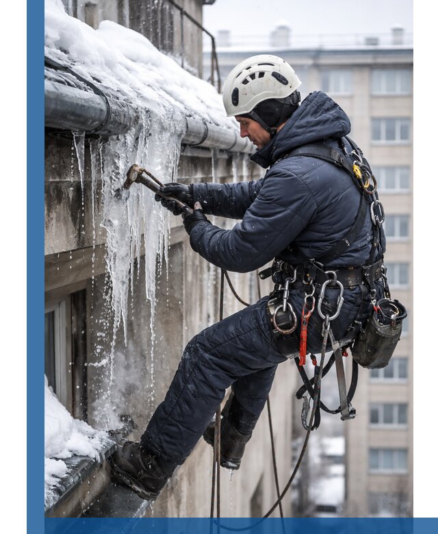 Удаление наледи и чистка водостоков в Волгограде оперативно и безопасно