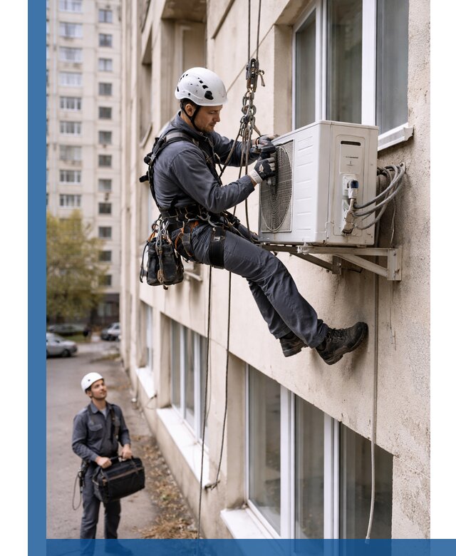 Демонтаж внешнего блока кондиционера в Волгограде профессионально