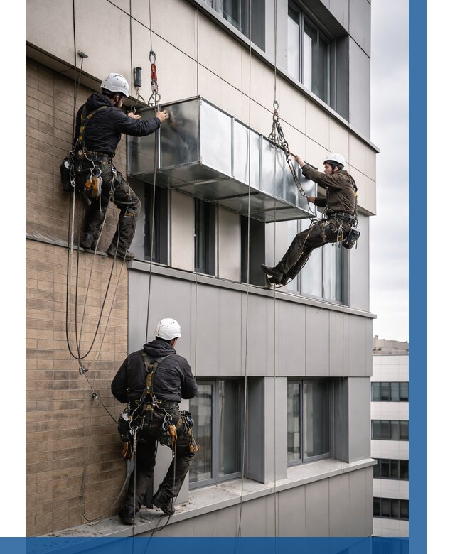 Монтаж воздуховодов на фасаде в Волгограде от 1559 р. | ВЫСОТНИК-Влг