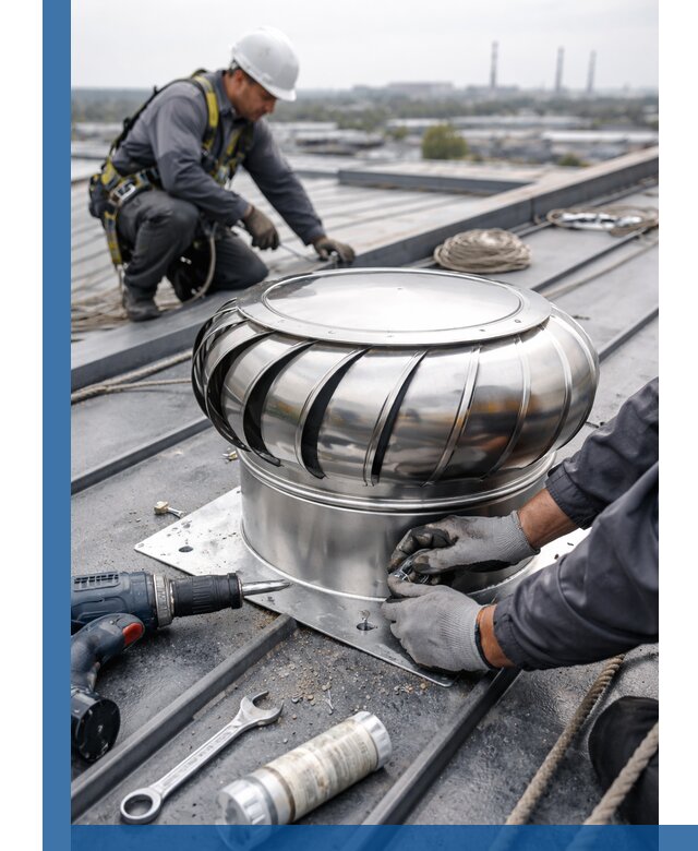 Установка дефлекторов на кровле в Волгограде профессионально