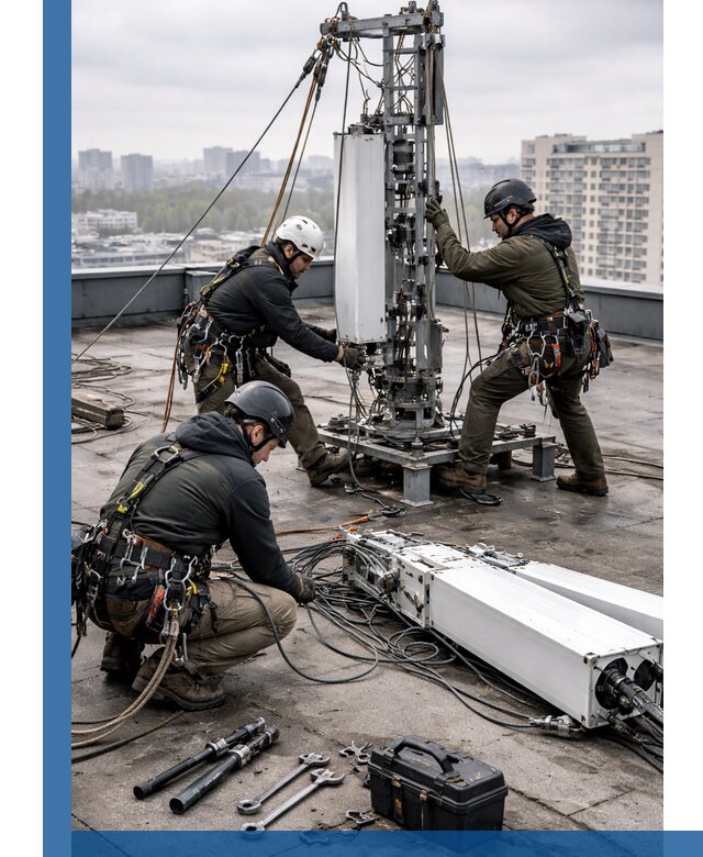 Демонтаж антенн на крыше зданий в Волгограде с гарантией